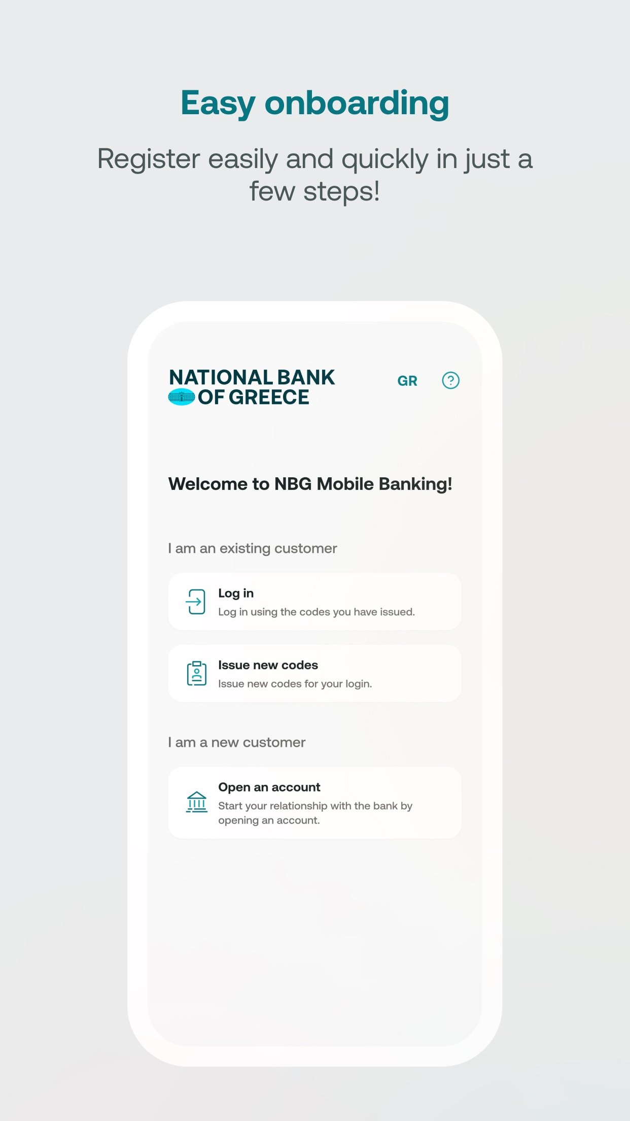 Official NBG Mobile Banking app screenshot (2 of 6)